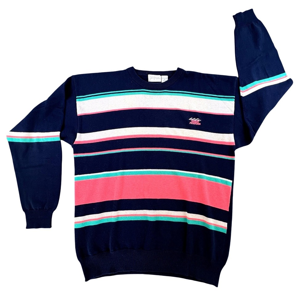 Vintage Jack Nicklaus Signature Stripe Crewneck Sweater Sweatshirt XL Cotton